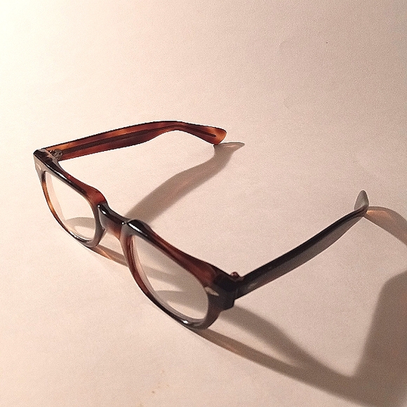 Vintage 1950s American Optical Company Unisex Tortoise Thick Eyeglass Frames - Picture 2 of 14